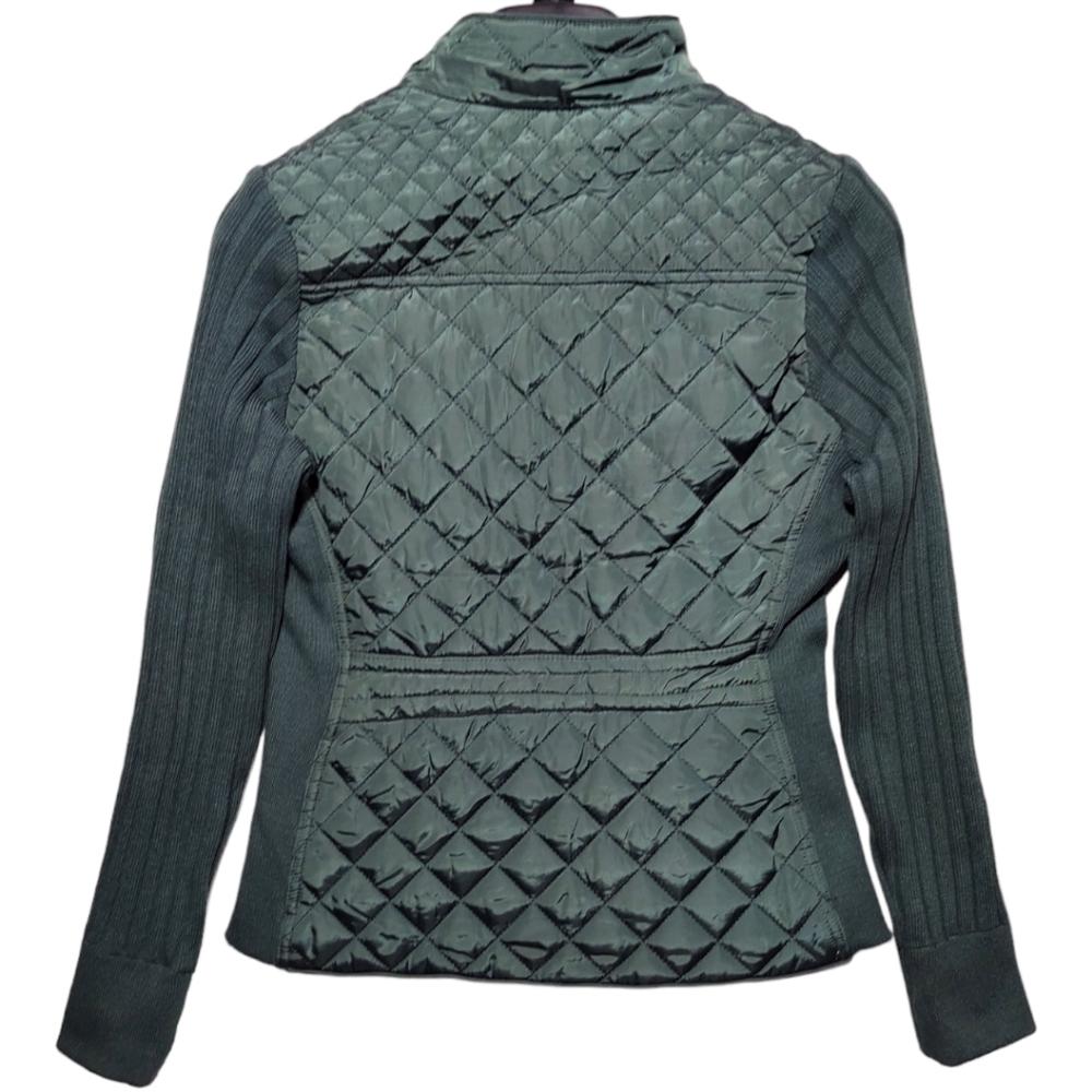 Palomares Sports Quilted Jacket Womens Green Stretch Side Winter Coat Warm New - Picture 15 of 15